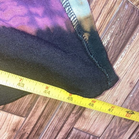 Womens Medium Black Hippie Tie Dye Rayon Skirt - Picture 6 of 8